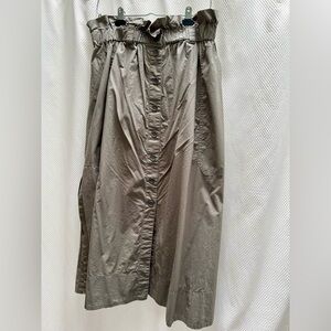 Everlane Easy Button Front Skirt Midi W/Pockets